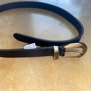 Lucky Brand black Leather with bronze buckle belt size Small NWT